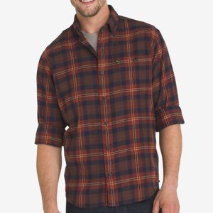 G.h. Bass & Co. Mens Fireside Plaid Flannel Button Up Shirt Firedbrick 3xl